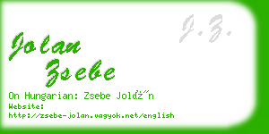 jolan zsebe business card